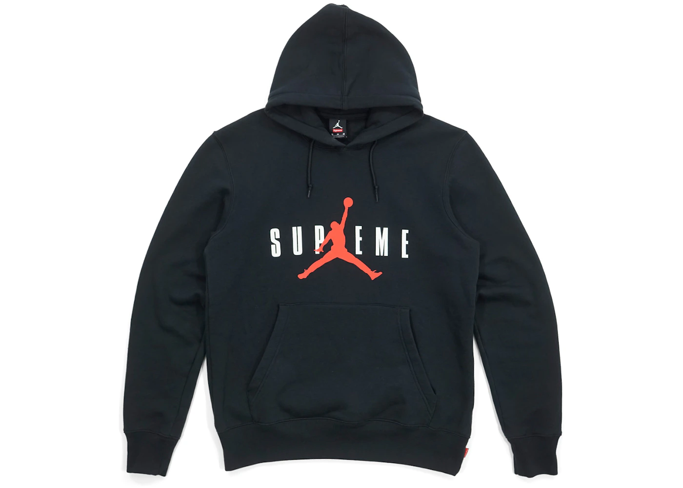 Supreme Jordan Pullover con cappuccio Nero Uomo FW15 IT