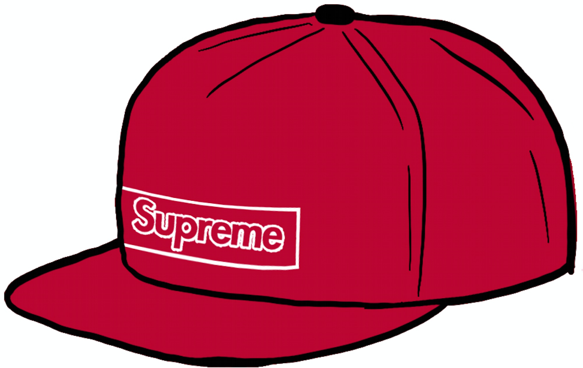 Supreme KAWS Chalk Logo 5-Panel Red - SS21