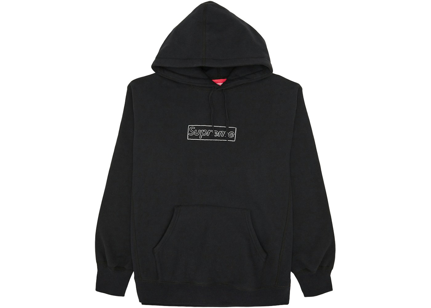 Supreme KAWS Chalk Logo Hooded Sweatshirt Black - SS21