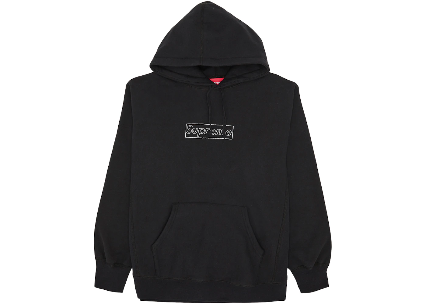 Supreme KAWS Chalk Logo Hooded Sweatshirt Black Men's SS21 US