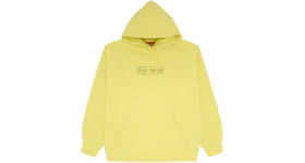 Supreme KAWS Chalk Logo Hooded Sweatshirt Light Lemon