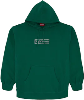 Supreme KAWS Chalk Logo Hooded Sweatshirt Light Pine Men's - SS21 - US