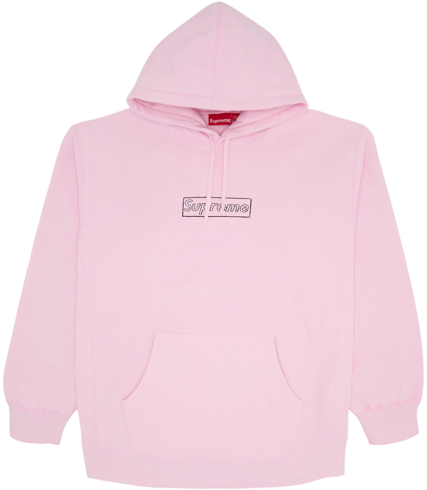 Supreme KAWS Chalk Logo Hooded Sweatshirt Light Pink - SS21 - FR