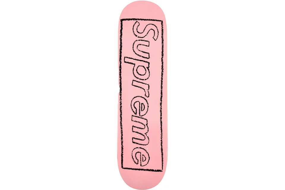 Supreme KAWS Chalk Logo Skateboard Deck Pink