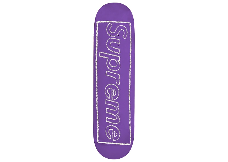 Supreme KAWS Chalk Logo Skateboard Deck Purple - SS21 - GB