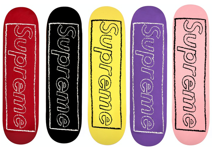 レジャー Supreme KAWS Chalk Logo Skateboard らくらくメ