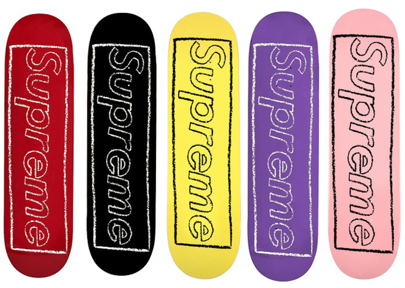 KAWS Chalk Logo Skateboard supreme