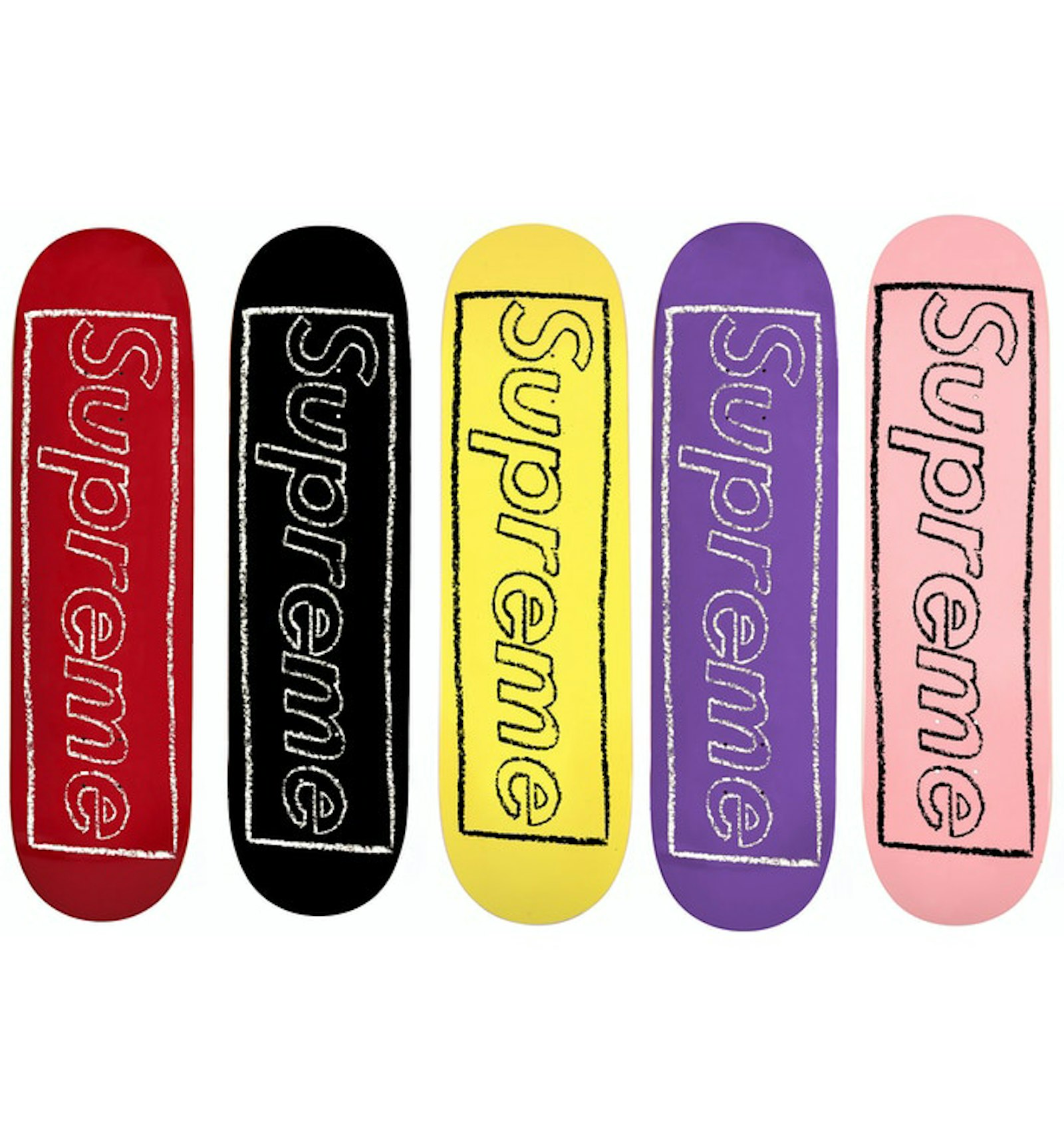 Supreme KAWS Chalk Logo Skateboard Deck Set - SS21 - US