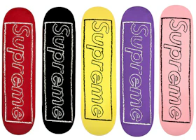 Supreme KAWS Chalk Logo Skateboard Deck Set - SS21