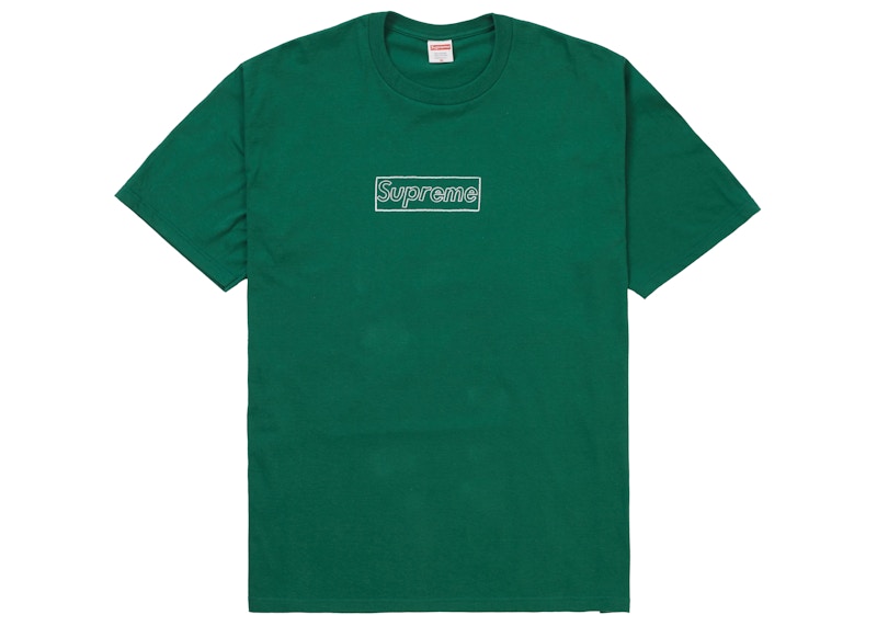 貴重 Supreme KAWS Chalk Logo シュプリーム 緑 M パーカー