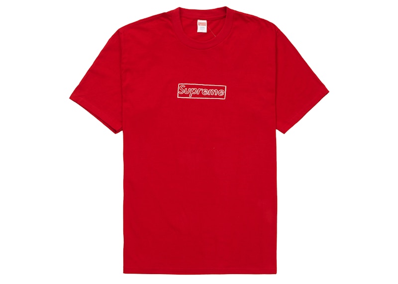 Supreme KAWS Chalk Logo Tee RED - Tシャツ/カットソー(半袖/袖なし)