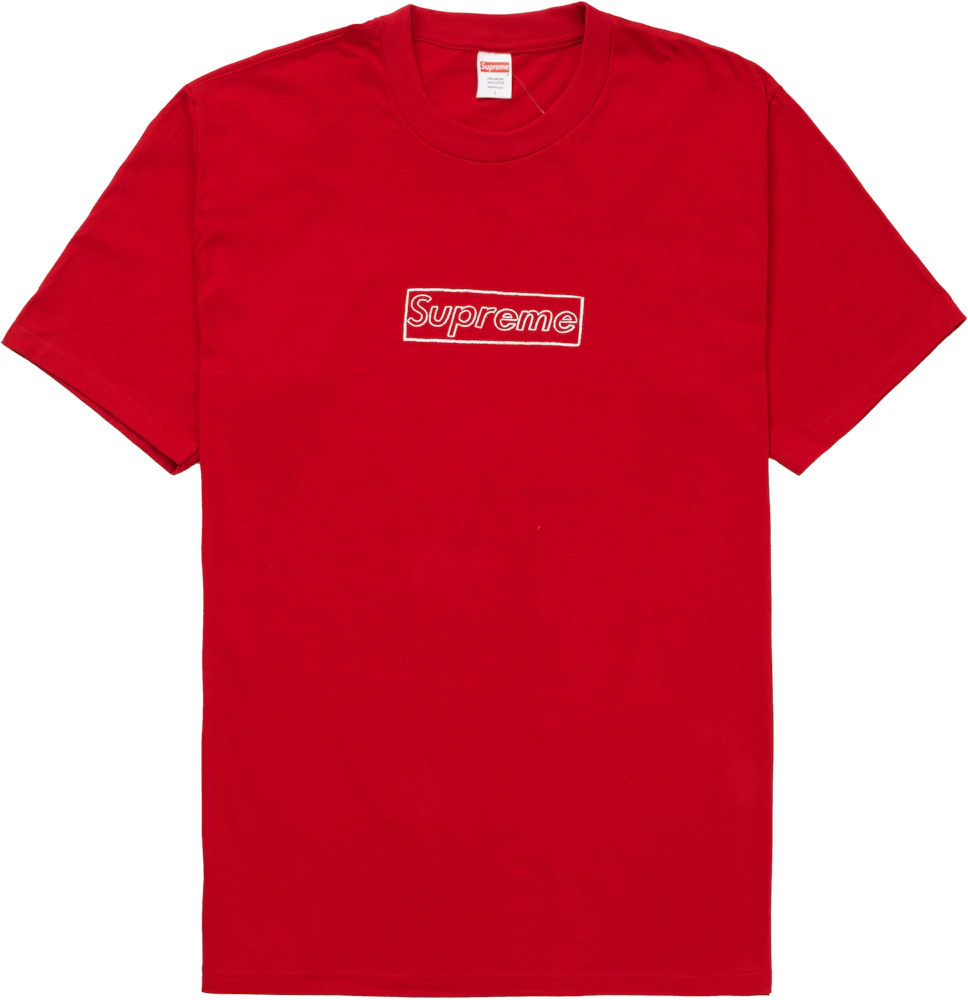 Supreme - Kaws Chalk Logo Hoodie - Men - Cotton - XXL - Red