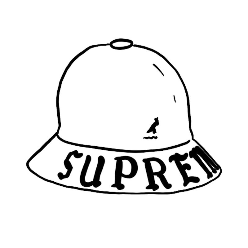 Supreme Kangol Bermuda Casual Hat White