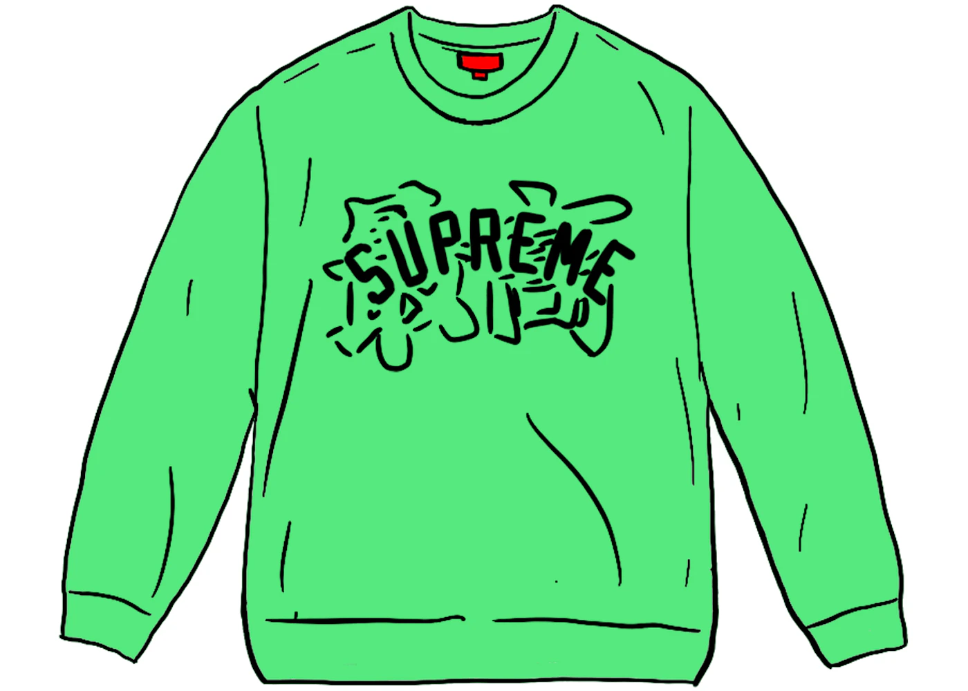 Supreme Kanji Logo Crewneck Bright Green