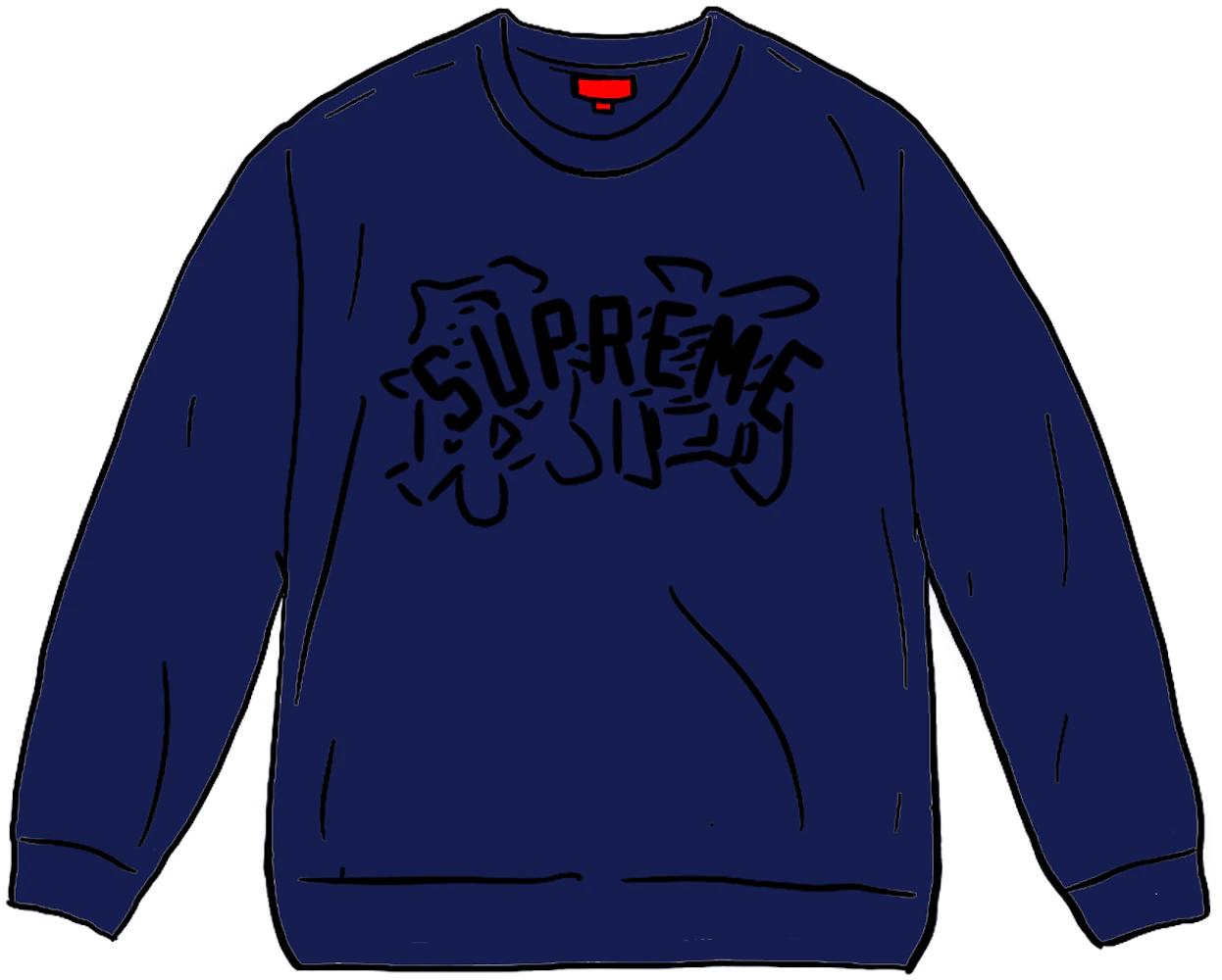 Supreme sweatshirt L navy cotton 20SS Kanji Logo Crewneck best/kanji