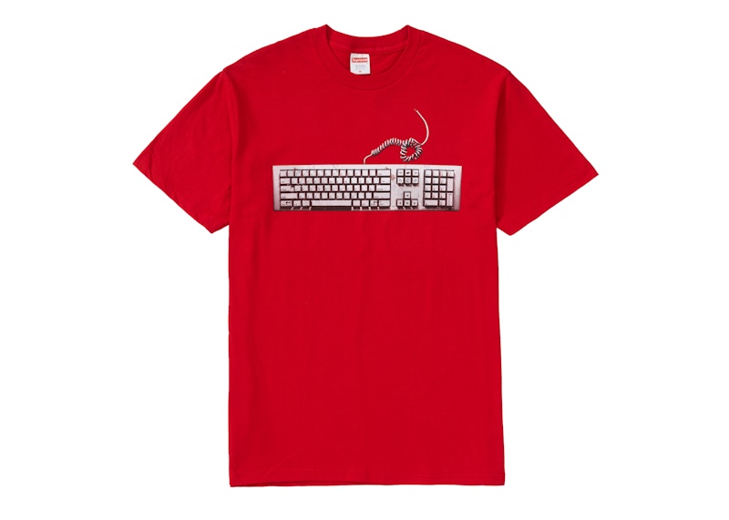 Supreme Keyboard Tee Red Men's - SS19 - US