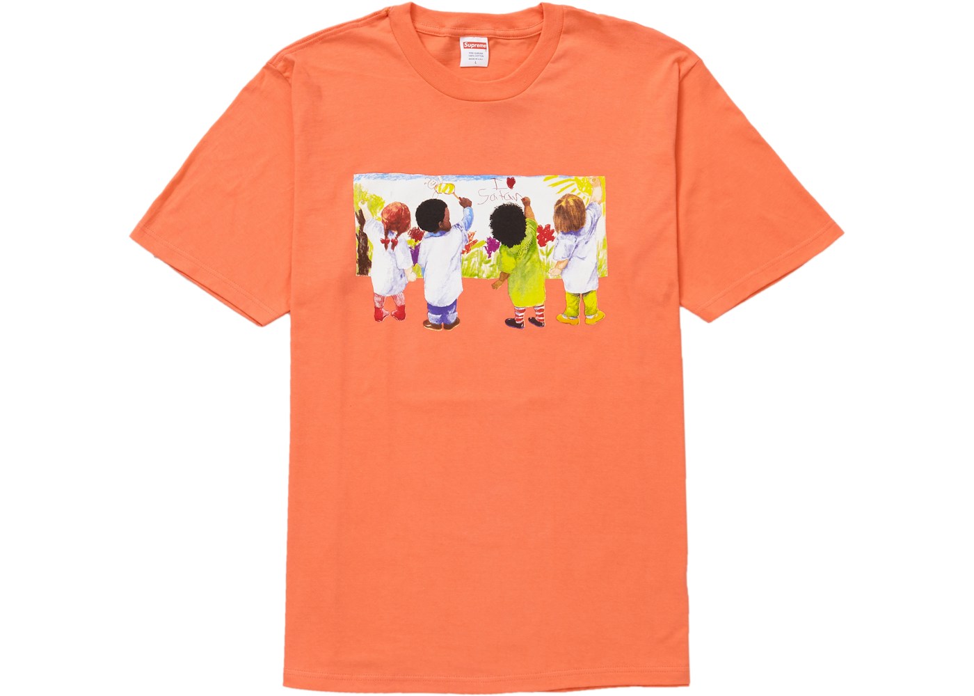 Supreme Kids Tee Neon Orange Ss19