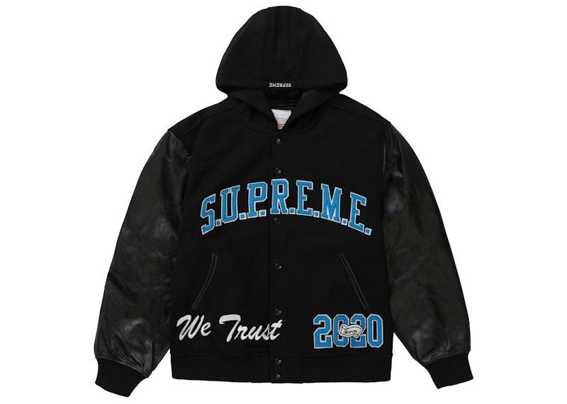 Supreme King Hooded Varsity Jacket Red Men's - FW20 - US