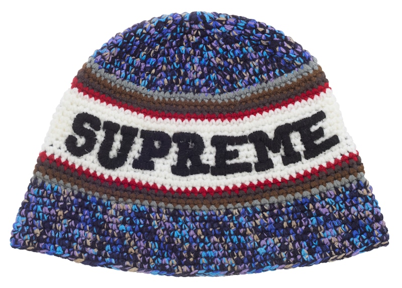 Supreme Knit Logo Crusher Hat (SS26) Navy - SS26 - US