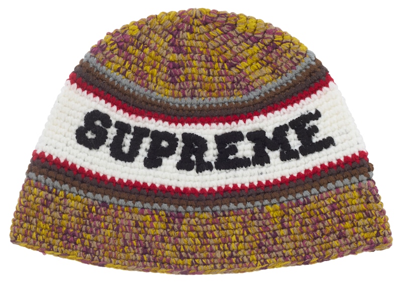 Supreme Knit Logo Crusher Hat (SS26) Yellow - SS26 - US