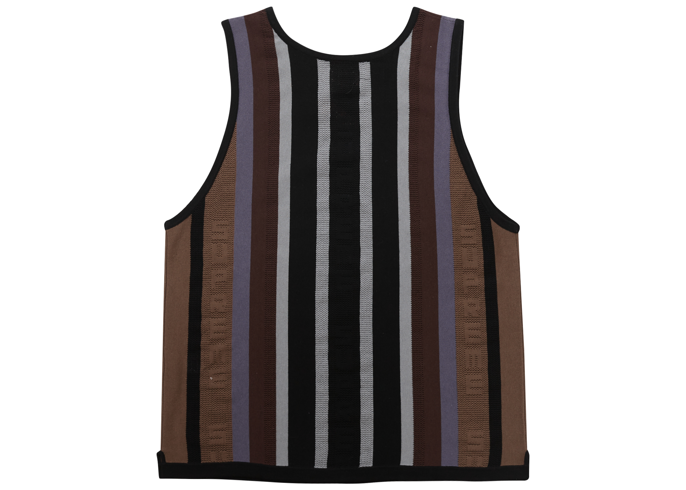 Supreme Knit Stripe Tank Top (SS23) Black