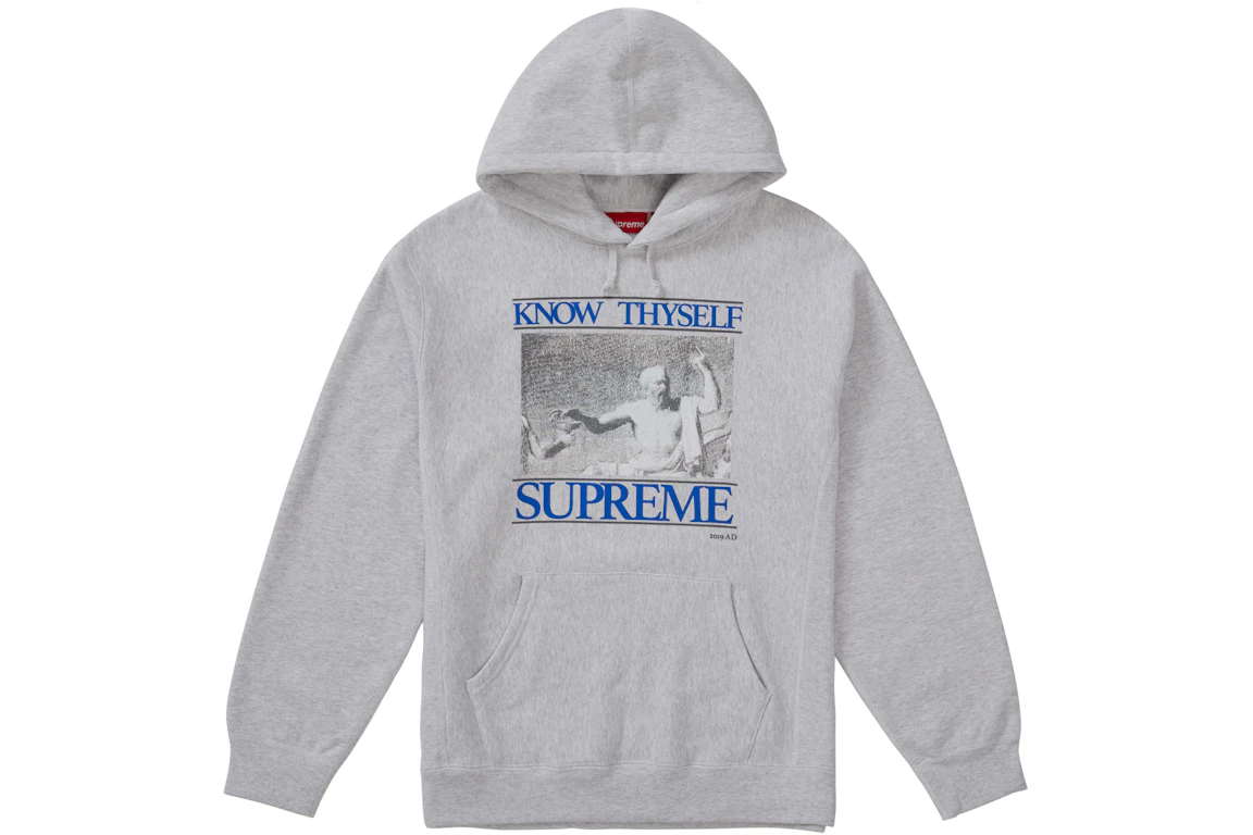 Supreme Know Thyself Hooded Sweatshirt Ash Grey