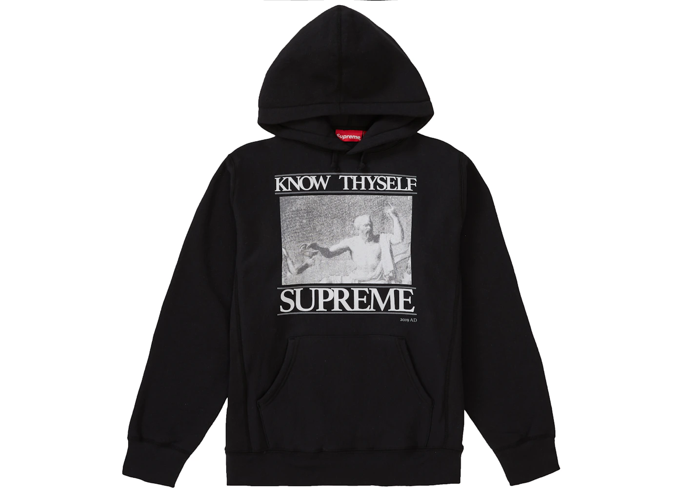 Supreme Know Thyself Hooded Sweatshirt Black Men's - SS19 - US