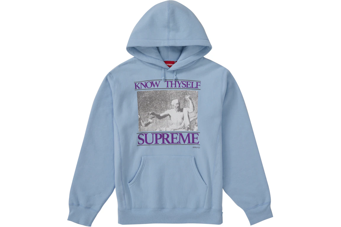 Supreme Know Thyself Hooded Sweatshirt Light Blue
