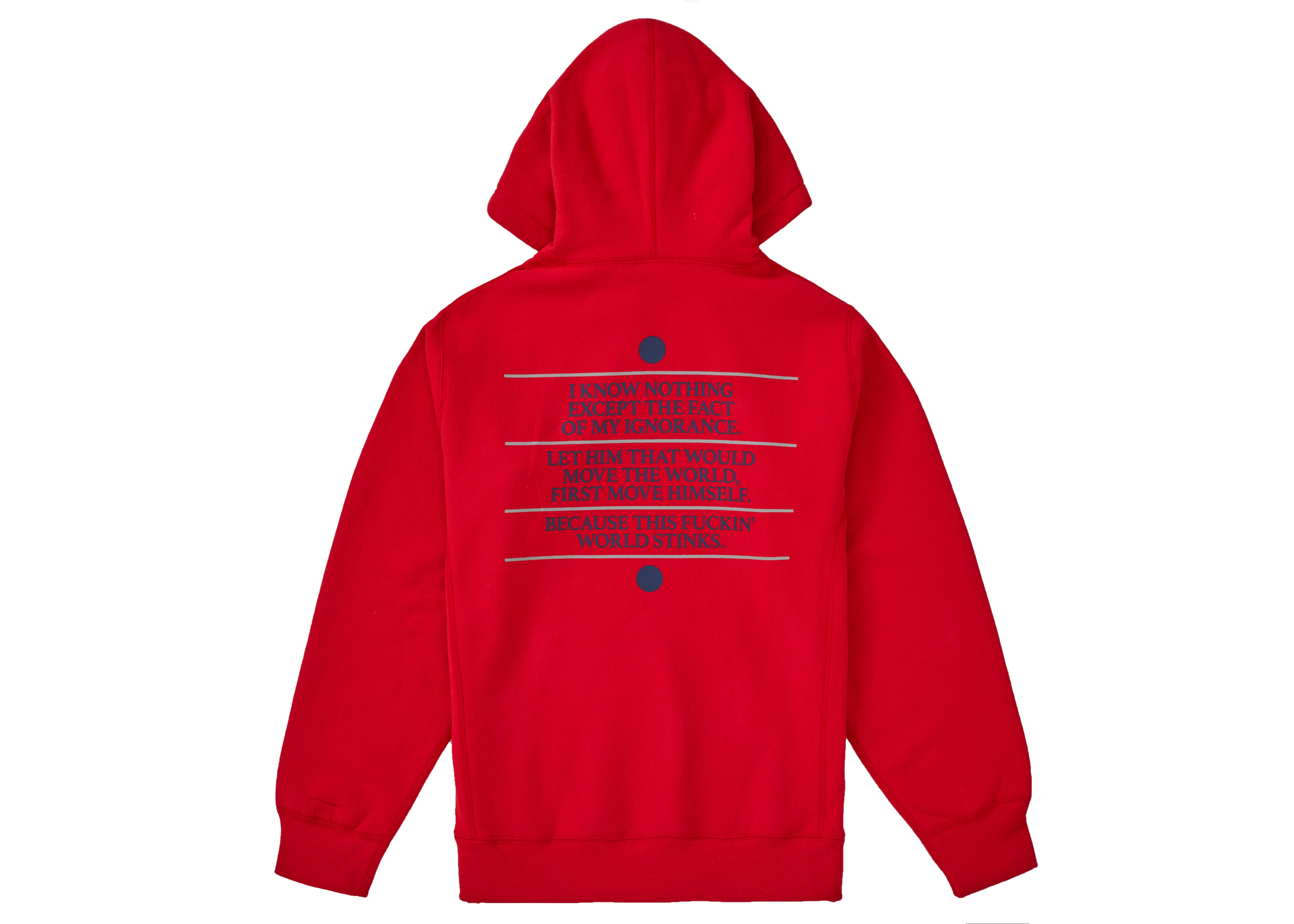 Supreme Know Thyself Hooded Sweatshirt Red Men's - SS19 - US