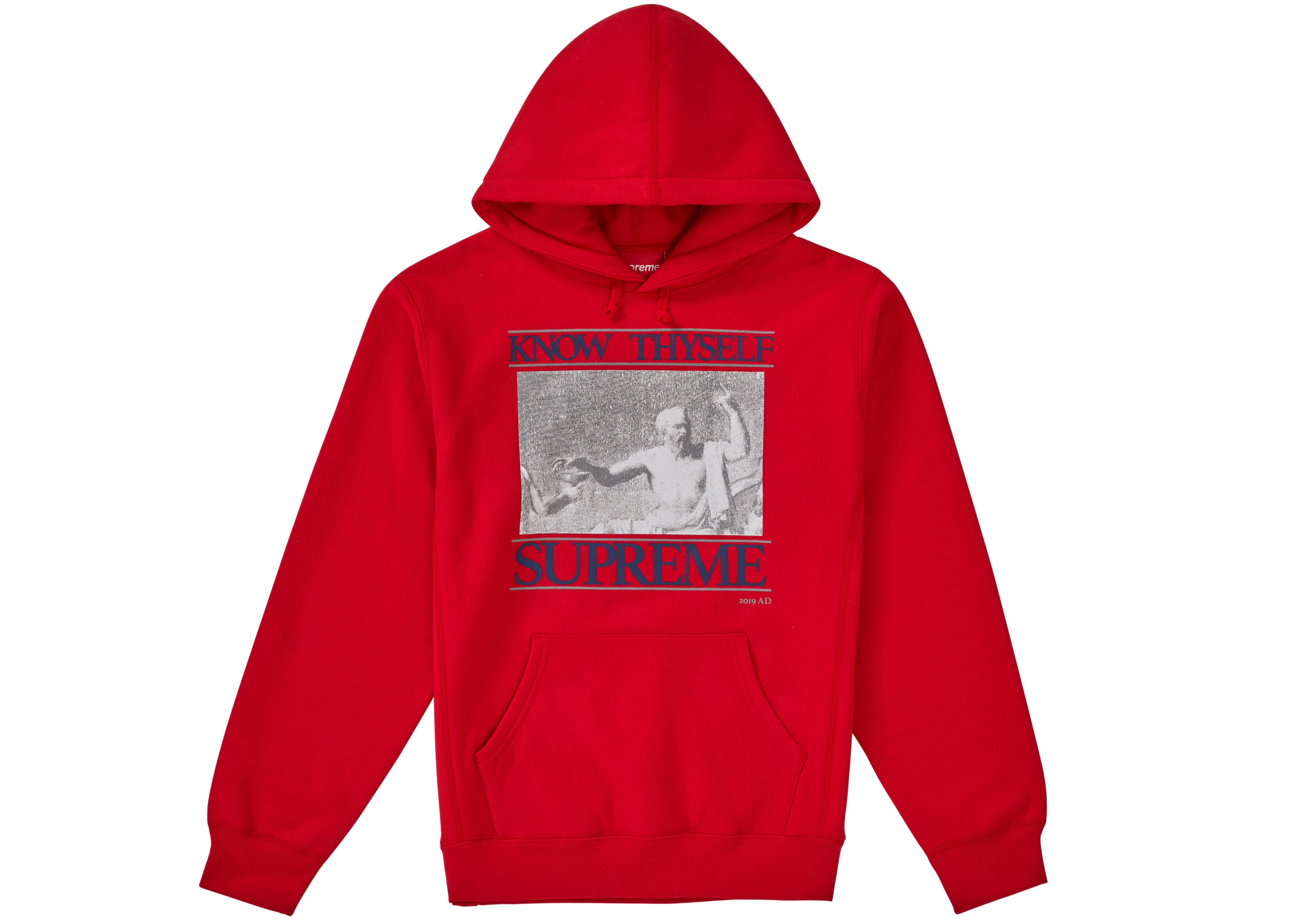 Supreme Know Thyself Hooded Sweatshirt Red - SS19 メンズ - JP