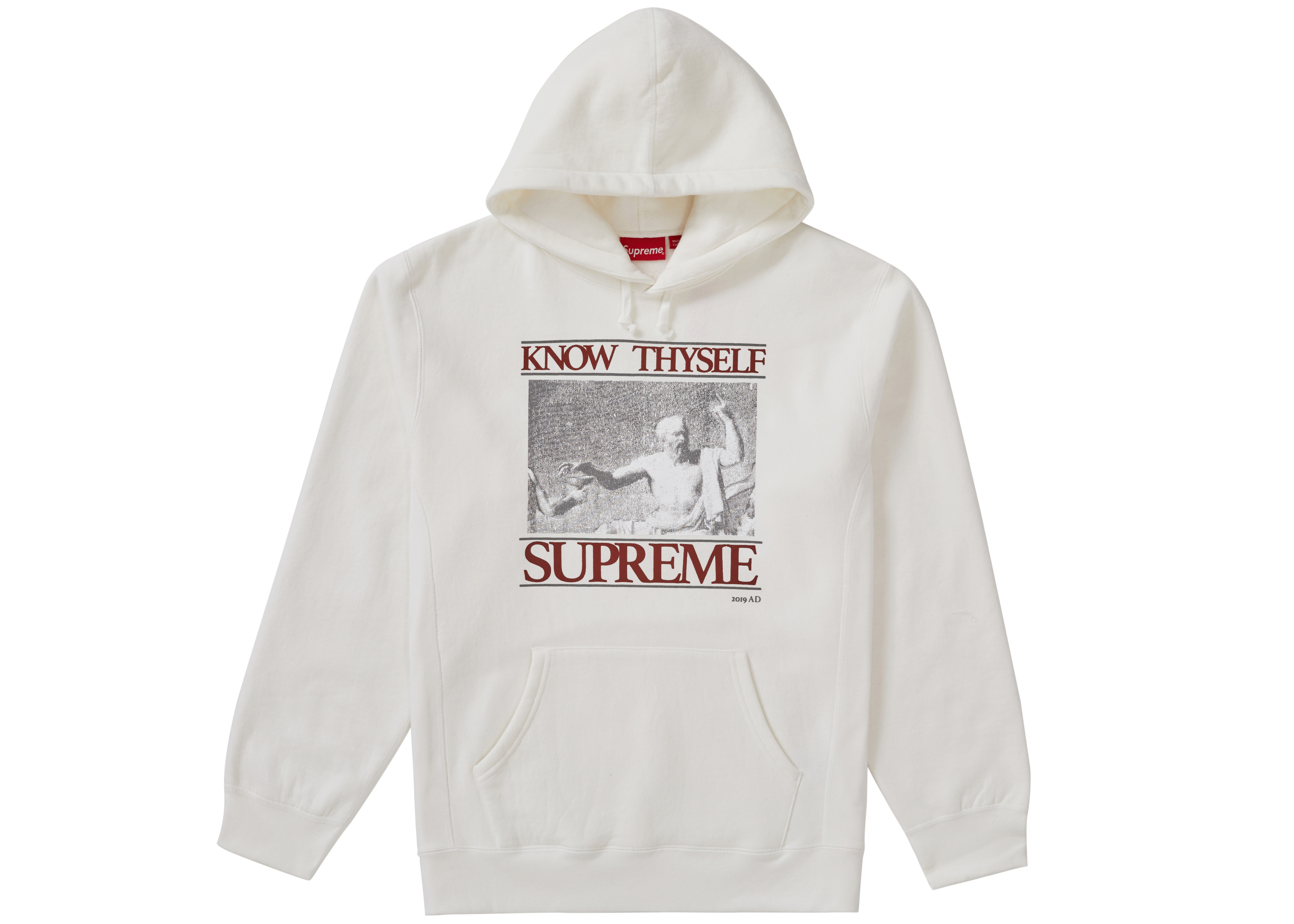 Supreme Know Thyself Hooded Sweatshirt White