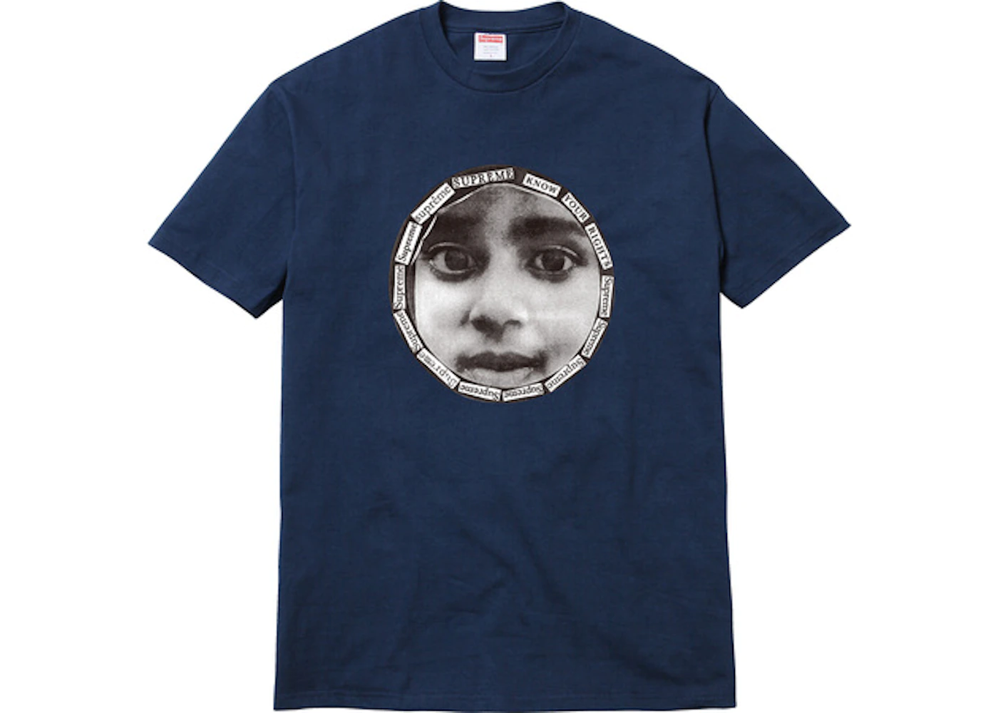 Supreme Know Your Rights Tee Navy Men's - SS17 - US