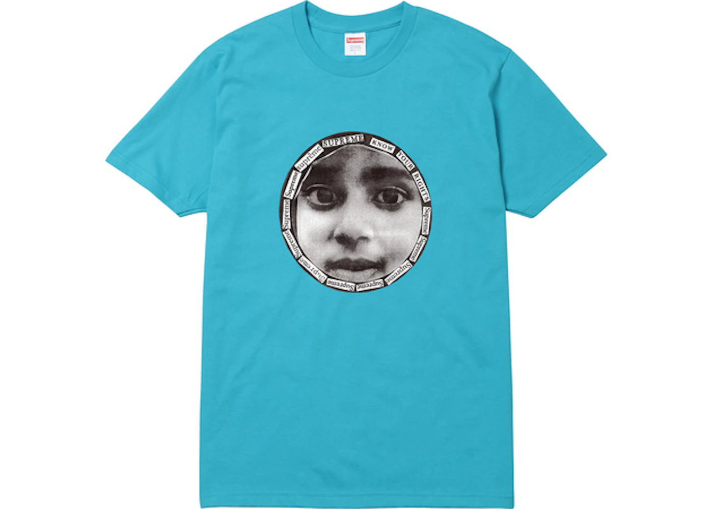Supreme Know Your Rights Tee Teal Men's - SS17 - US