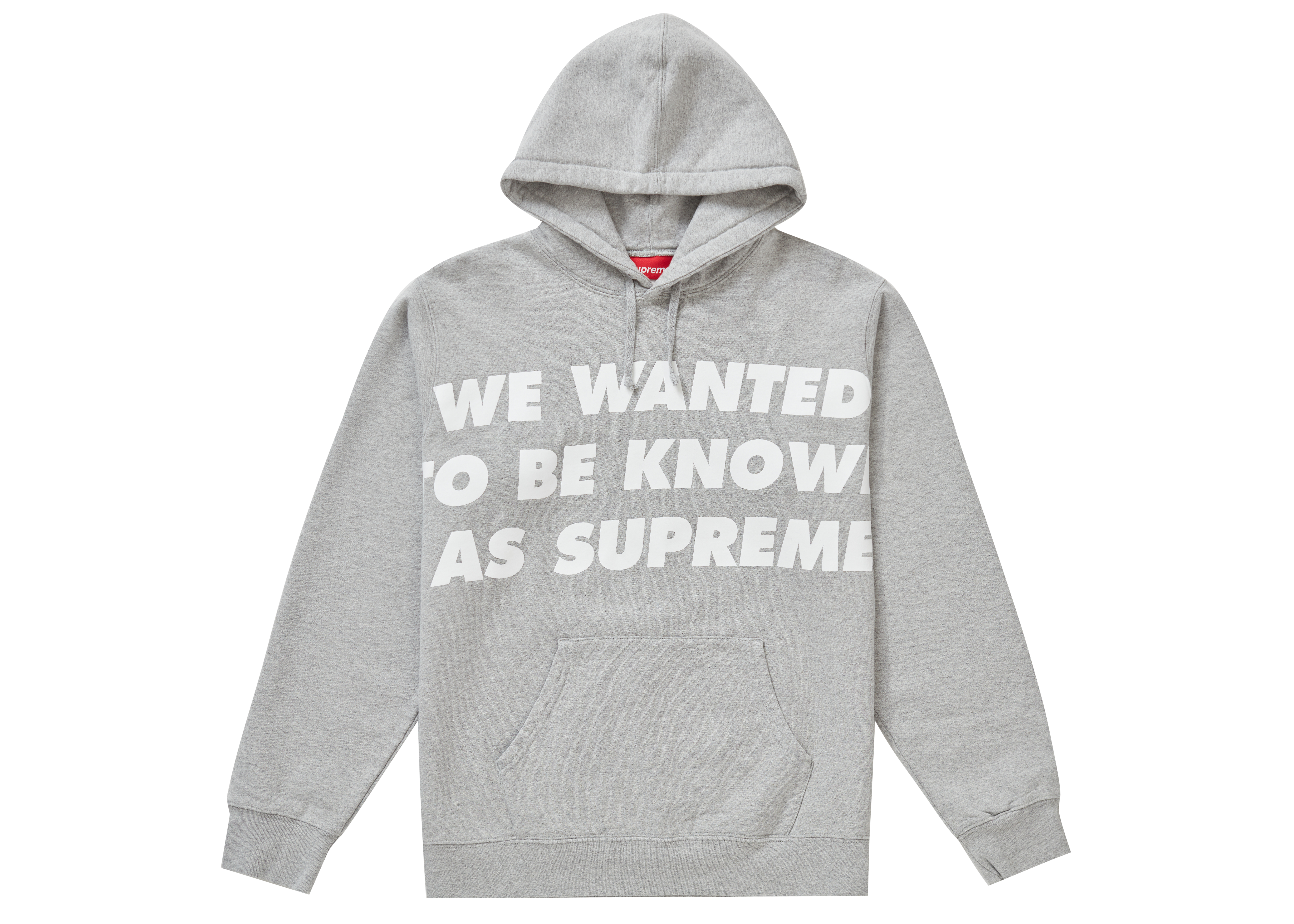 Supreme Known As Hooded Sweatshirt Heather Grey Men's - SS20 - US