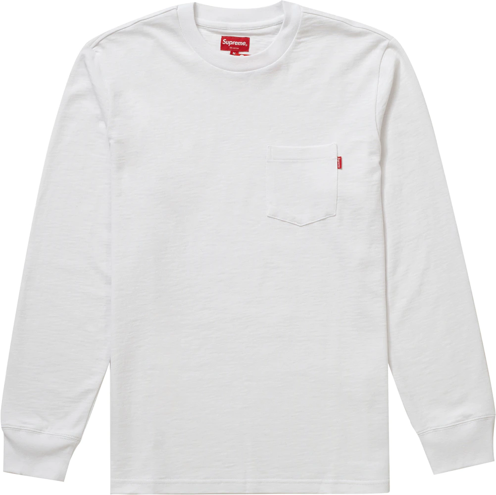 Supreme Logo Tee Box Pocket Logo T-shirt White L 19SS
