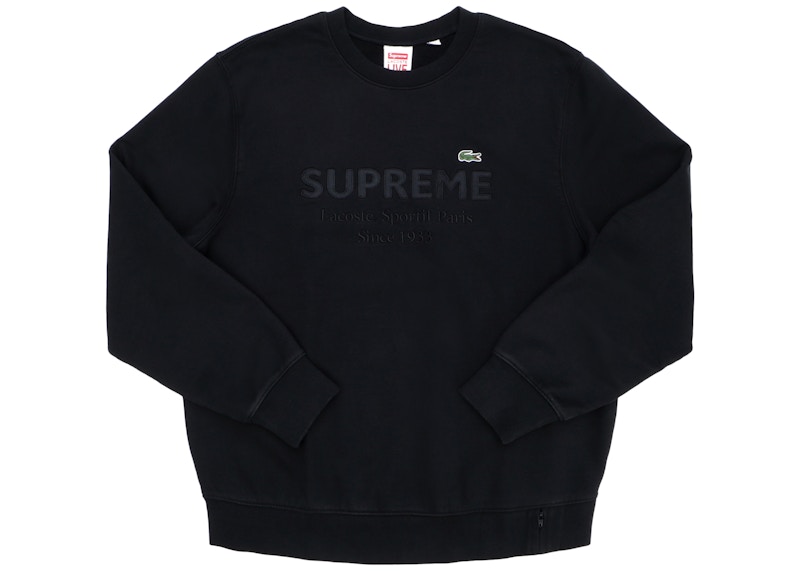 Supreme LACOSTE Crewneck Black Men's - SS18 - US