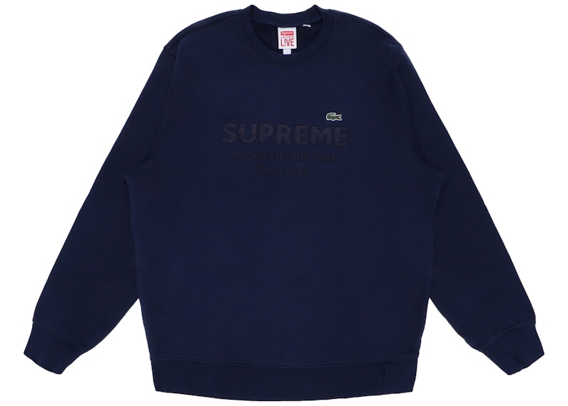 Supreme LACOSTE Crew Neck Navy サイズM | wise.edu.pk