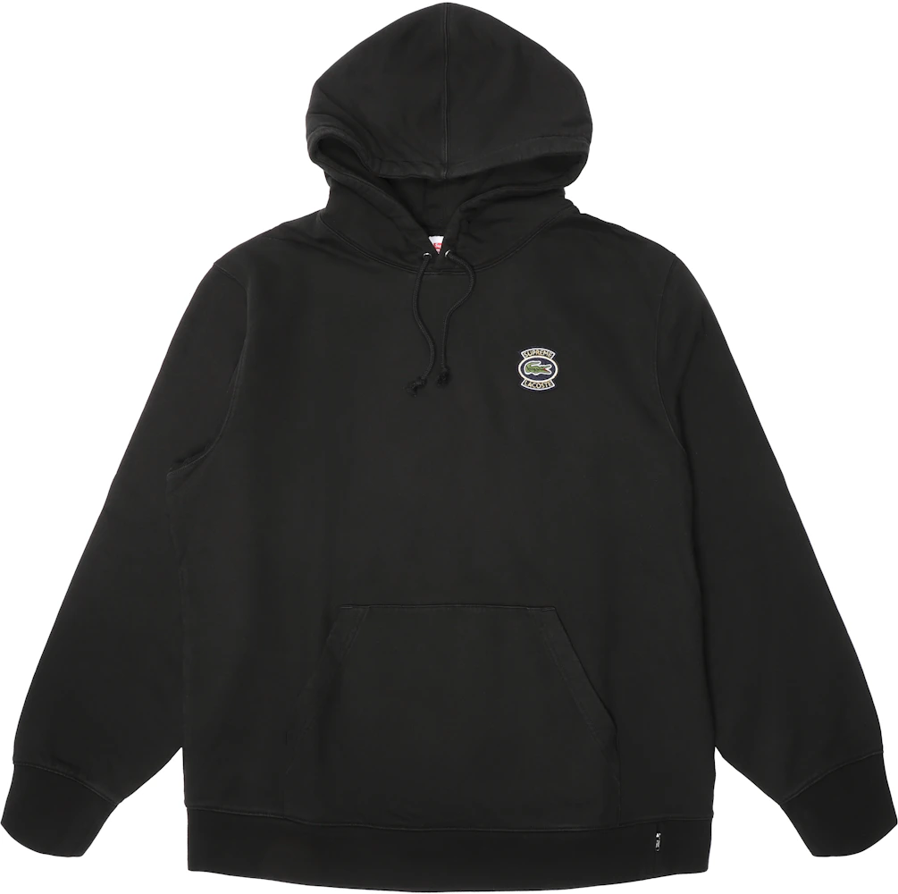 Supreme LACOSTE Hooded Sweatshirt Black Men's - SS18 - US