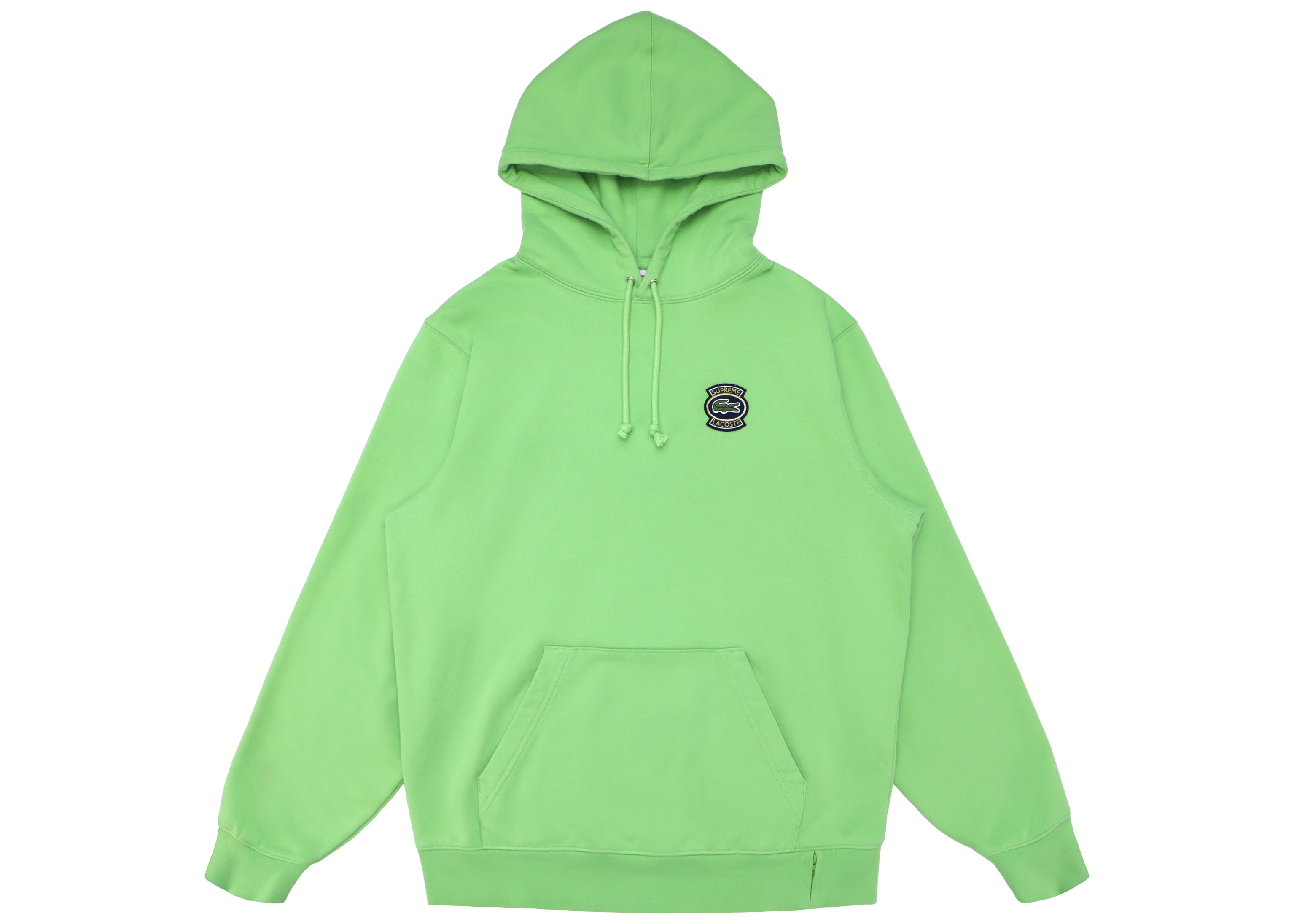 Supreme LACOSTE Hooded Sweatshirt Green 