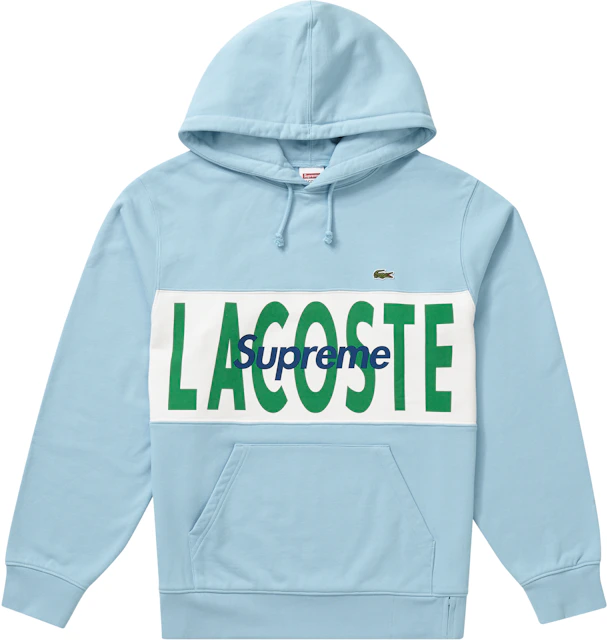 Supreme LACOSTE Logo Panel Hooded Sweatshirt
