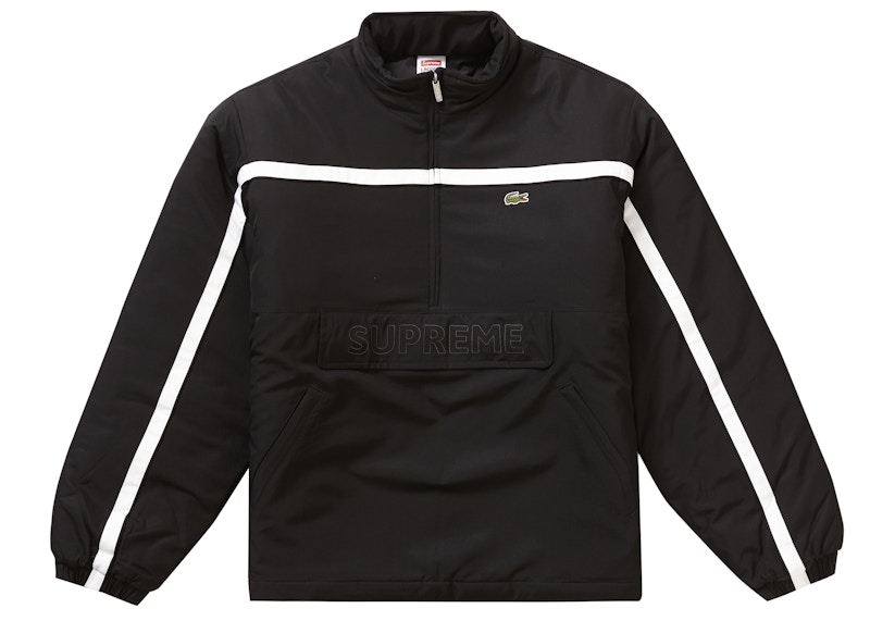 Supreme LACOSTE Puffy Half Zip Pullover Black Men's - FW19 - US