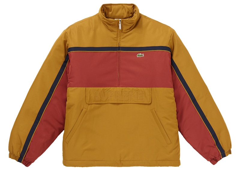 Supreme LACOSTE Puffy Half Zip Pullover Gold Men's - FW19 - US