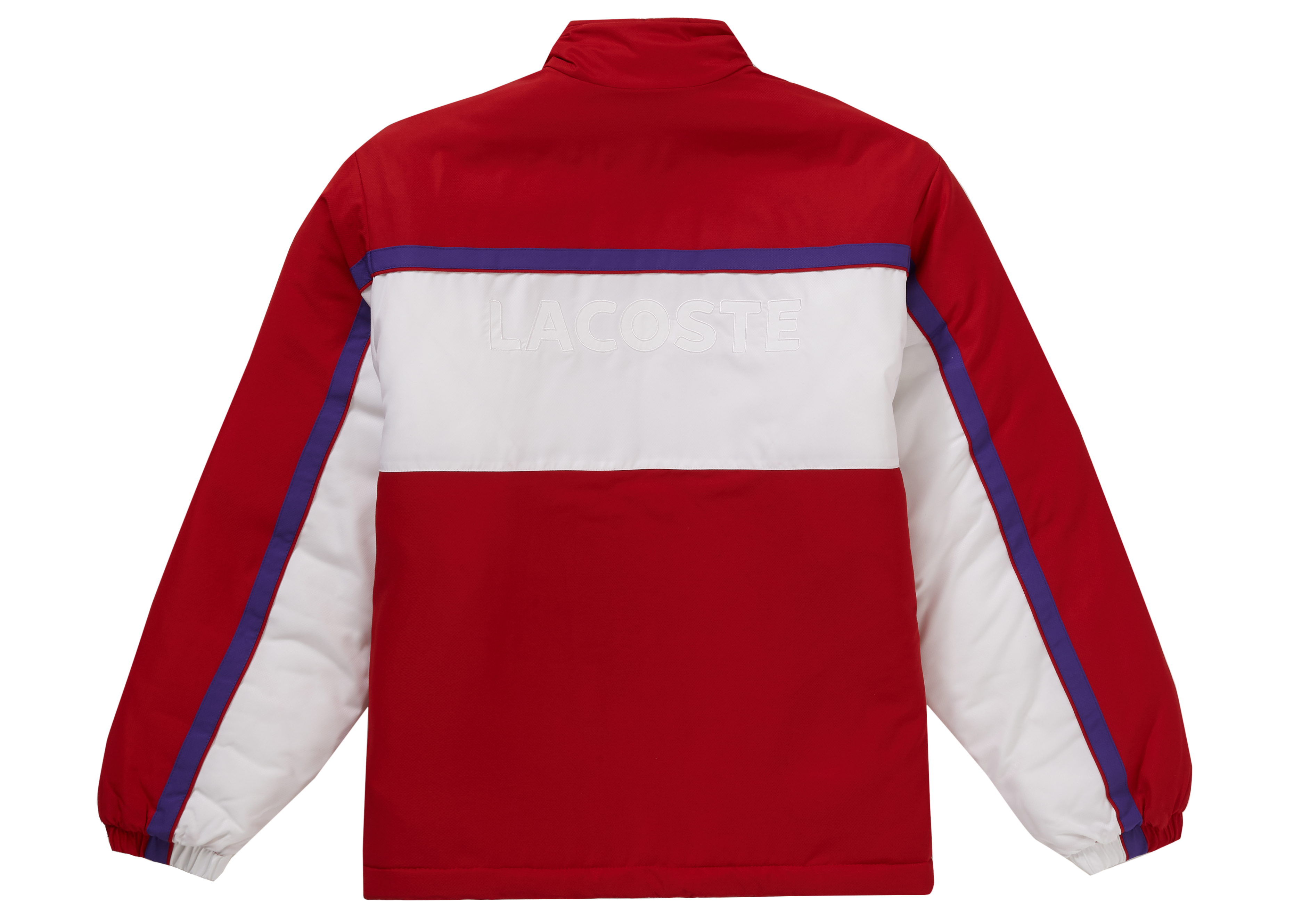 Supreme LACOSTE Puffy Half Zip Pullover Red メンズ - FW19 - JP