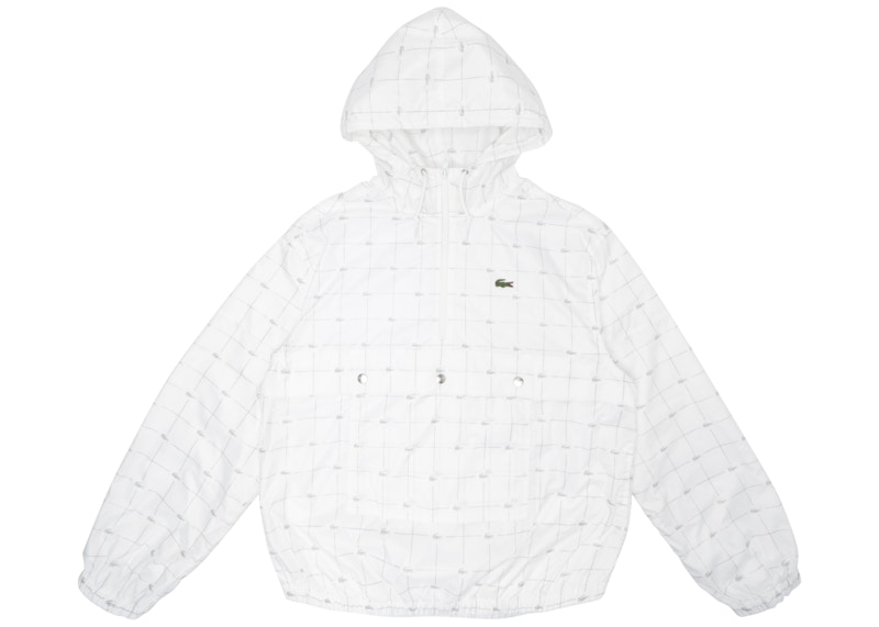 Supreme LACOSTE Reflective Grid Nylon Anorak Green Men's - SS18 - US