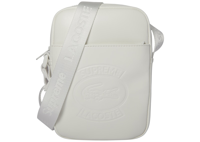 バッグSupreme LACOSTE shoulder bag White 白 - ショルダーバッグ