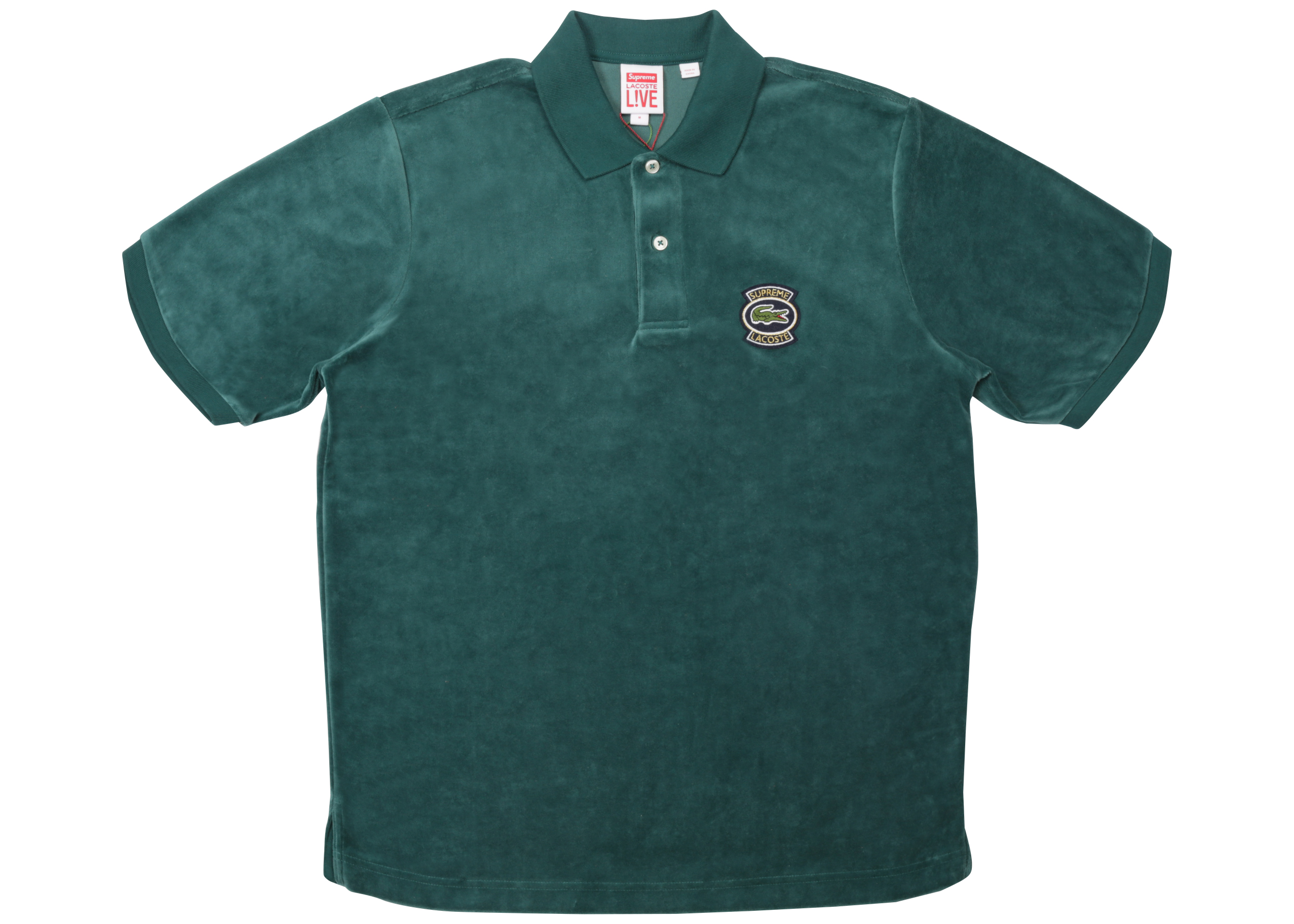 Supreme LACOSTE Velour Polo Teal - SS18 - US