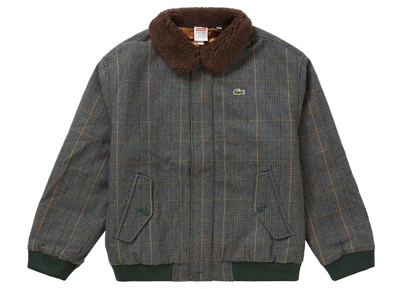 Supreme LACOSTE Wool Bomber Jacket Plaid