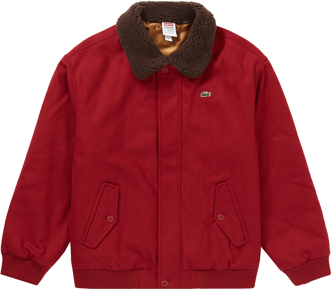 Jacket Lacoste x Supreme Red size XL International in Polyester