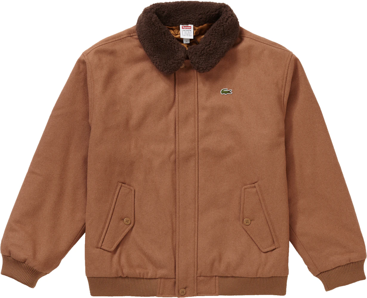 Lacoste, Monogram Jacket - Beige/Brown