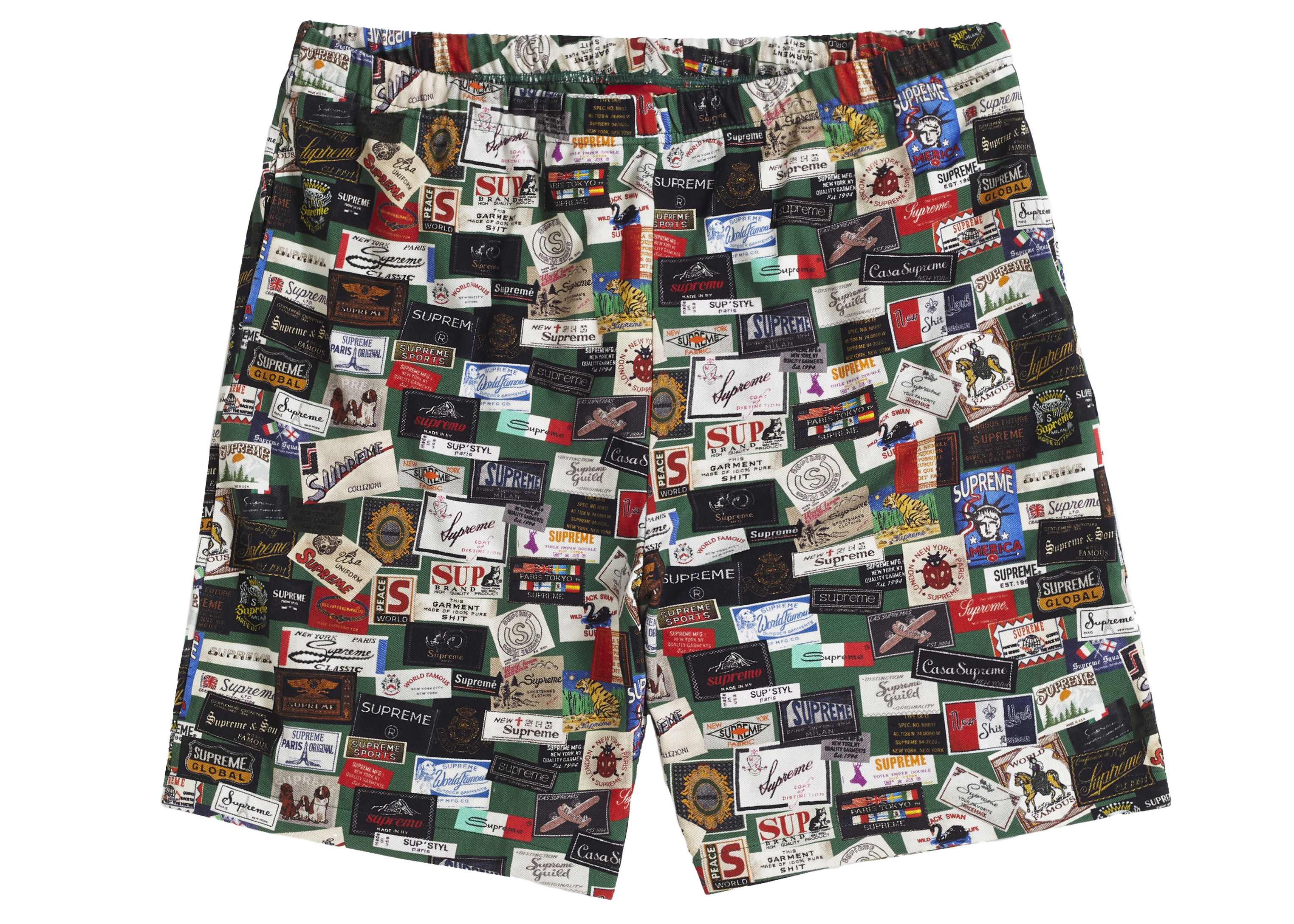 Supreme Labels Pique Short Green メンズ - SS21 - JP